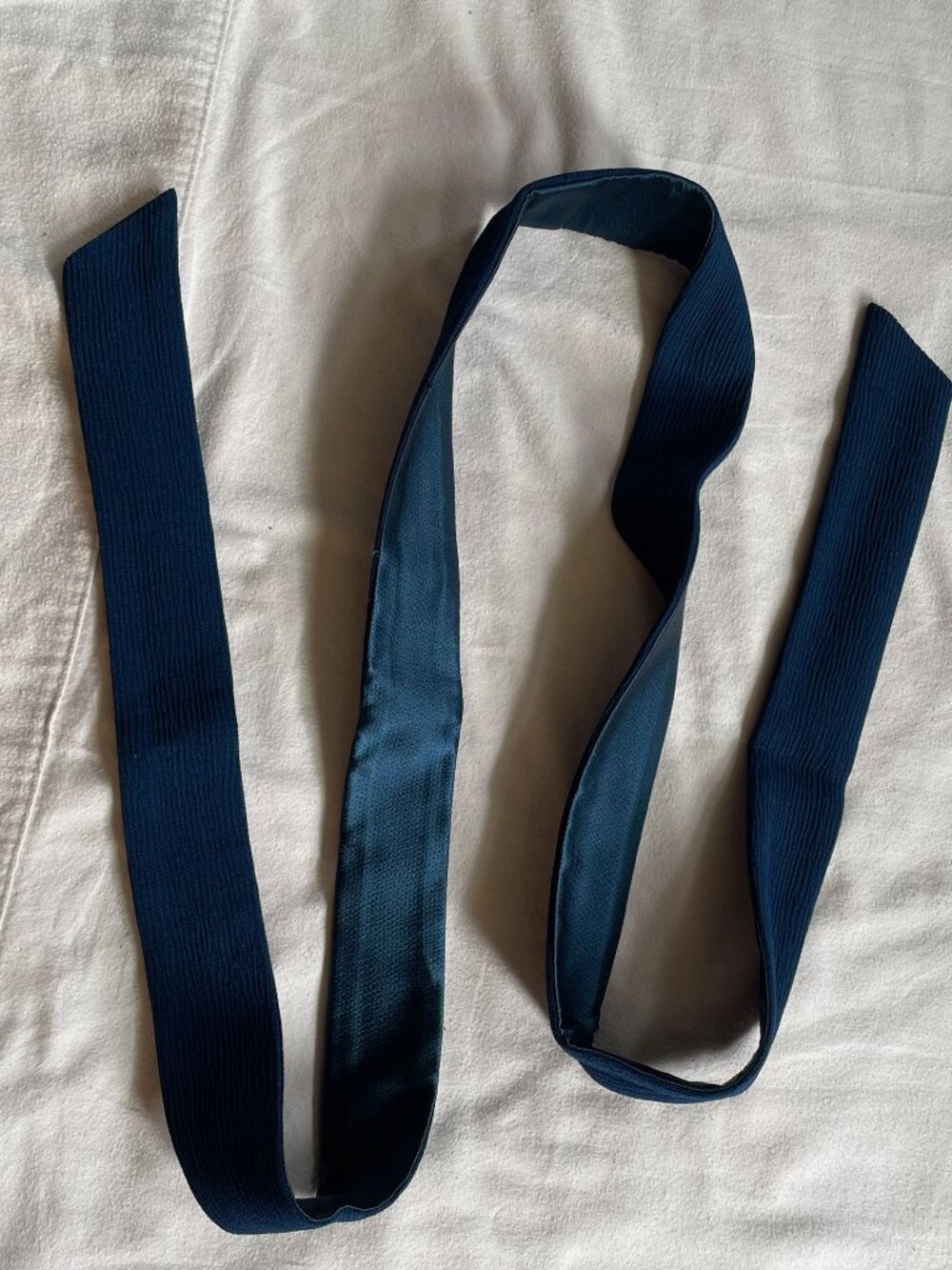 Dark Navy Grosgrain Ribbon Belt Sash